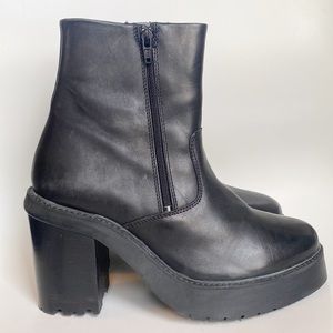 ASOS Leather Platform Chunky Boots